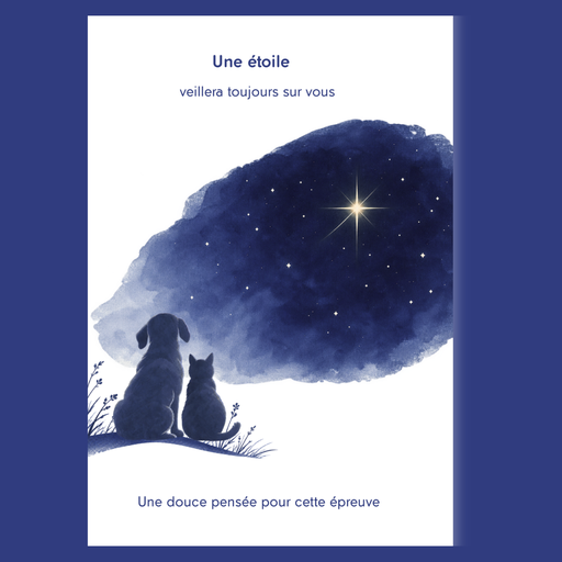 Cartes de condoléances (Une étoile) 30 pièces